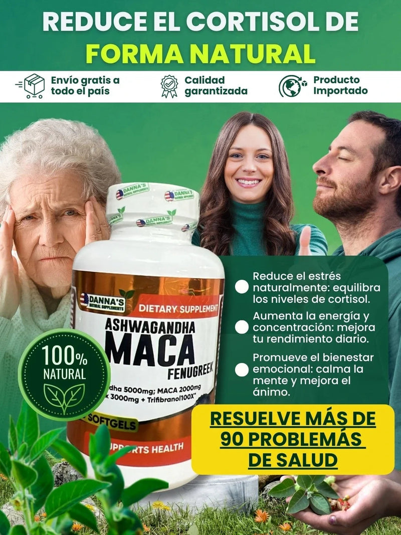 Ashwagandha, Maca y Fenogreco ✨🌿- BIENESTAR FISICO Y MENTAL -